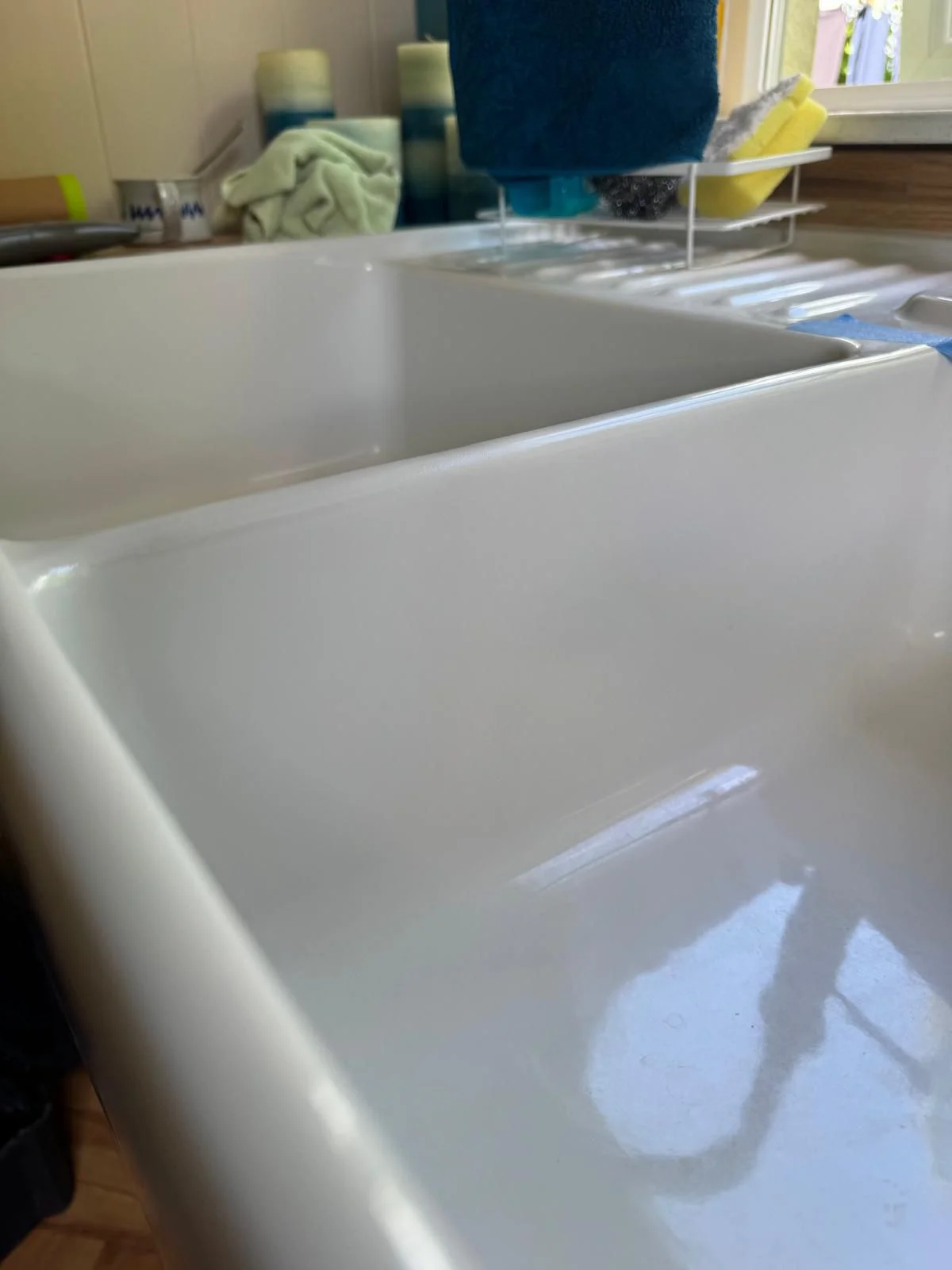 Kitchen sink surface repair — After