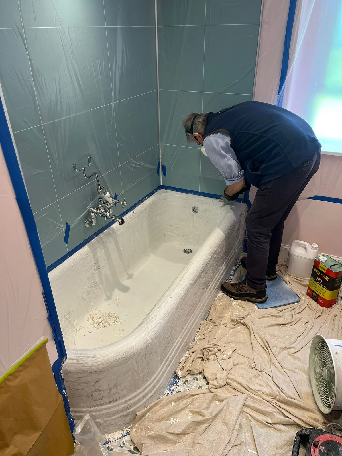 Bathroom restoration — At work